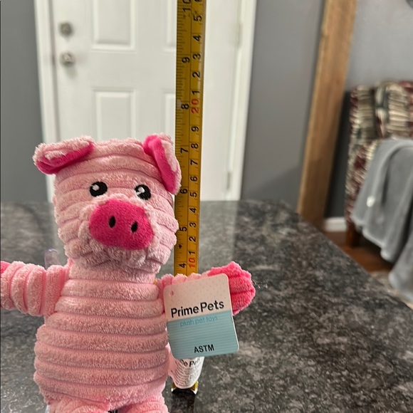 Prime Pets Pink Plush Pig Squeaky Dog Toy 7” tall NWT - Picture 4 of 9